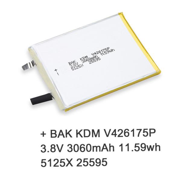 3.7V Rechargeable Li Ion Battery 3060MAh Li Polymer Cell With Customized Size