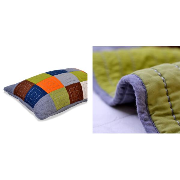 Hand Sewing Colorful Patchwork Twin Size Bed Sets 4 Pcs Machine Wash