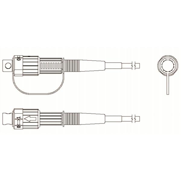 Fiber Optic Cable Assembly , Mini SC optic connector Waterproof Fiber Optic Patch Cord