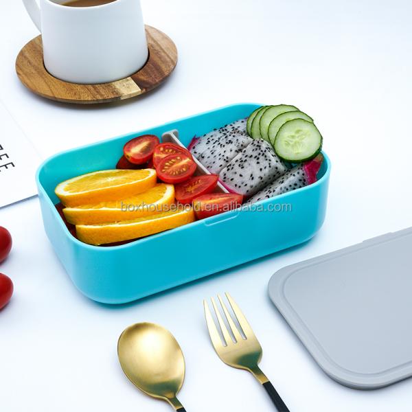 Plastic BPA-free Single-layer Lunch Box for Children Storage Container Recycled Leakproof