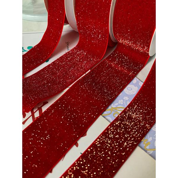 Блестящая блестящая бархатная лента 6 мм-38 мм глубокая красная бархатная лента мягкая