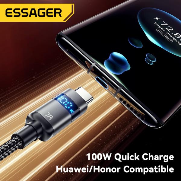 ESSAGER ES-X61 Series PP USB A To C Cord 100W Max 480Mbps