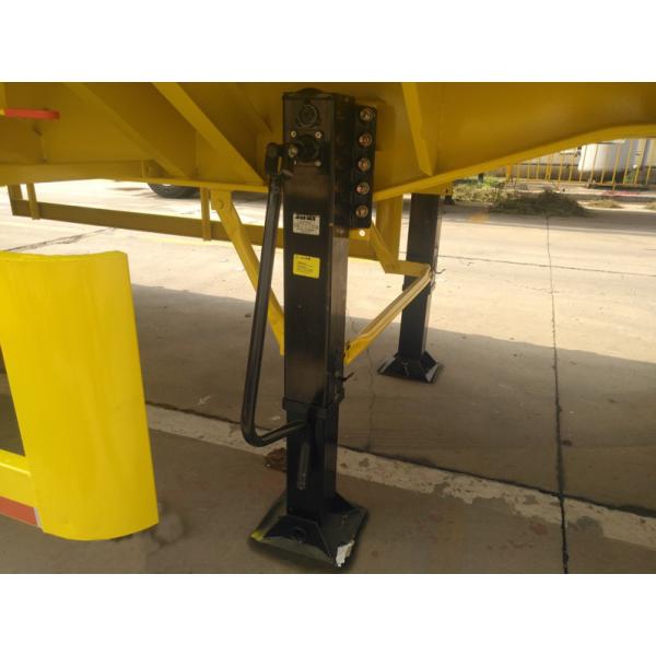 Heavy Duty Tri Axle Dump Truck , 50 Ton Flatbed Semi Truck Trailer For Container