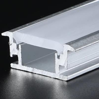 10 Mm Deep Aluminium LED Profile With Flange With PMMA Opal Matt Diffuser