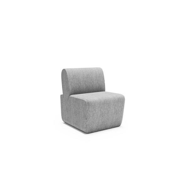 Armless Modern Commercial Sofa Fabric Single Seat Modular Lounge Sofa For Home