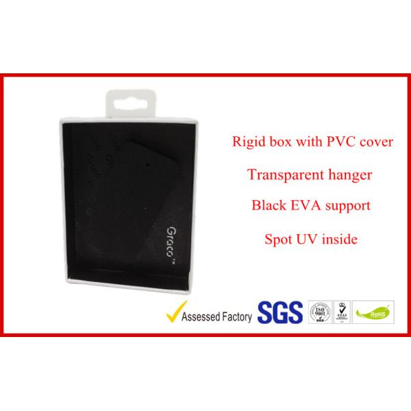 Grey Board Gift Packaging Boxes with Clear 0.4mm PVC Transperent Cover for IPhone / Ipad Mini Case