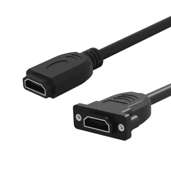 OEM/ODM New Product Diameter 1.4 Version HDMI Female Cable 1080 P Gold Connector For TV/PS5/HDTV/Computer