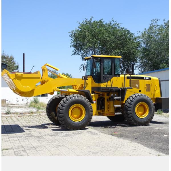 Желтая машина затяжелителя колеса 5Т с управлением двигателя Вайчай А/К пилотным