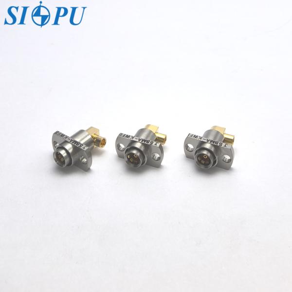 SBMA female coax connector – Right-Angle,flange design, Compatible with 2# Semi-Flexible or Semi-Rigid Cable