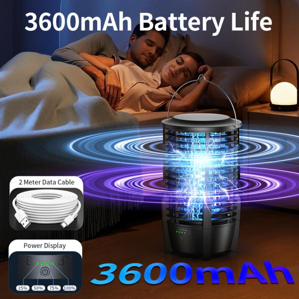 USB Portable Waterproof Mosquito Killer Lamp Electric Insects Killer Outdoor High Powered Bug Lamp with 26pcs Camping Light Beads