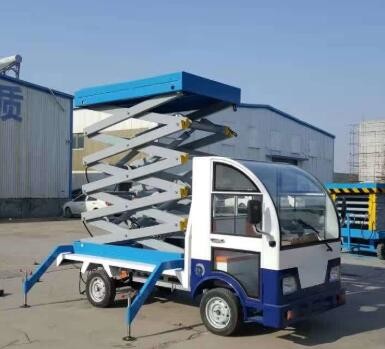300Kg Loading Capacity Hydraulic Truck Mounted Scissor Lift with 7.5m Platform Height