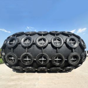 Pneumatic Marine Dock Fender Puncture Resistant Black Yokohama Floating Fenders