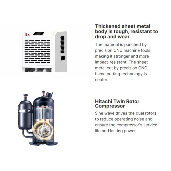 168L/D Ex Explosion-proof Industrial Dehumidifier Large Capacity Commercial Moisture Absorber For Workshops Warehouses