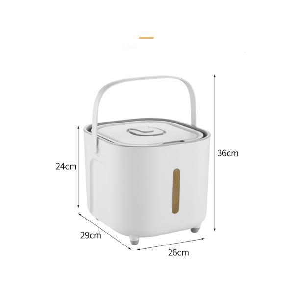 Customizable Logo Food Grade PP Plastic Rice Storage Container with Spoon 5-10kg Load