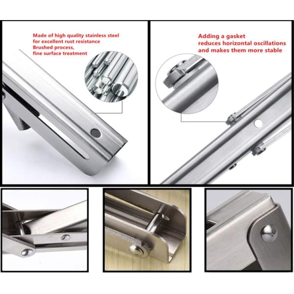 30 дюймовые тяжелые складывающиеся скобки Стандартная стена из нержавеющей стали