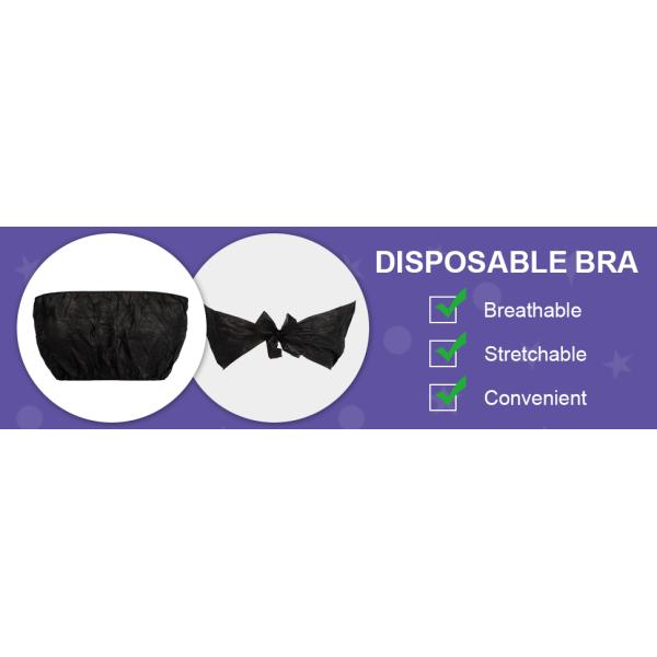Disposable Vacation Bra Strapless Underwear Individually Wrapped General Size for Beauty Salon, SPA, Spray Tanning