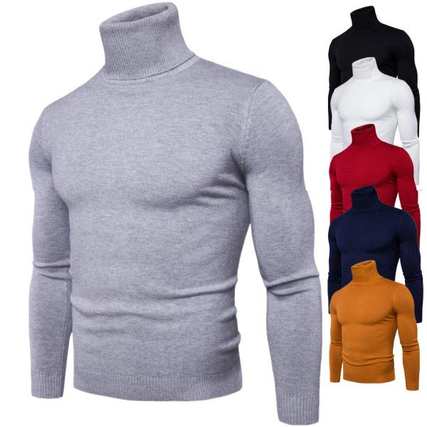 2022 Men's Solid Color Sweater with Two Lapels and High Elastic Material Function