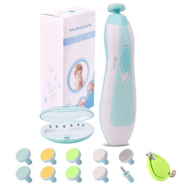 Hot selling  Electric Nail Trimmer Nail File Toes Fingernails Care with LED Light for Newborn baby Kids and Adult