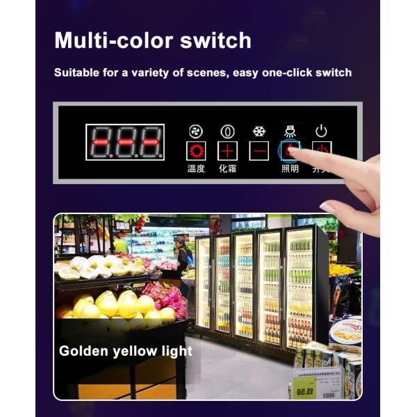 Холодильник холодного напитка энергии холодильника Адвокатуры 3 дверей стеклянный роскошный изготовленный на заказ