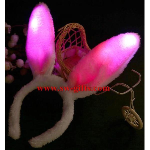 Children adult pink gold Easter Party decoration/rabbit ear/Sequin Bunny ear headband/flashing headband