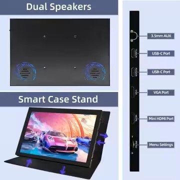 IPS HDMI LCD Display 10.1 Inch Portable Touch Screen Monitor 1280x800