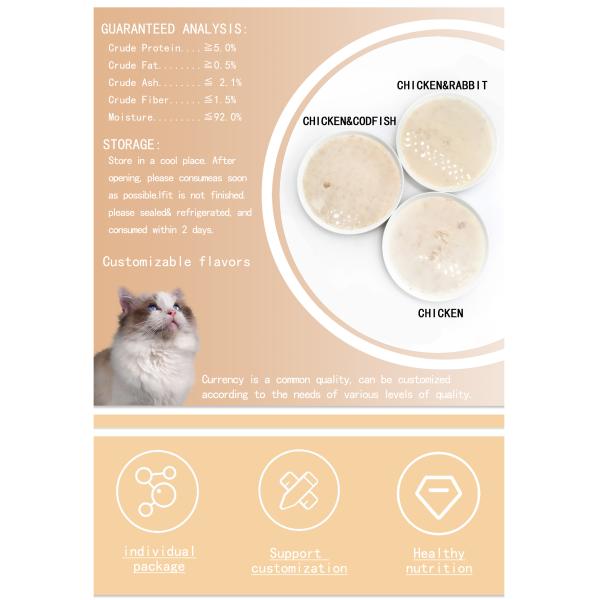 VITAMINS MINERALS Health Feature Top Grade Goat Milk Pouch Cat Treat Pet Wet Food 85g