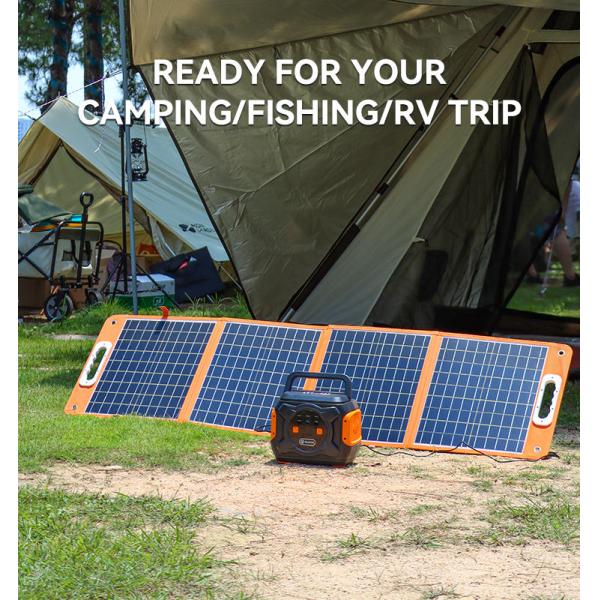 Складчивый резервный генератор солнечной панели мощностью 300 Вт с эффективностью черной панели 21,5%-23,5%