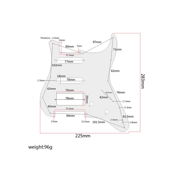 3Ply SSH Electric Guitar Pickguard Scratch Plate For American Fender ST Style Electric Guitar