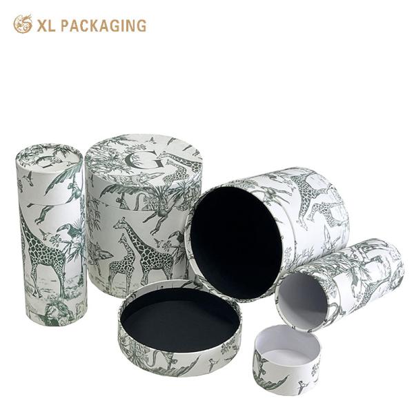 Embalaje XL Caja de embalaje personalizada Caja de cilindro personalizada de gran tamaño Caja de tubo de papel de flores Caja con mango para embalaje de té