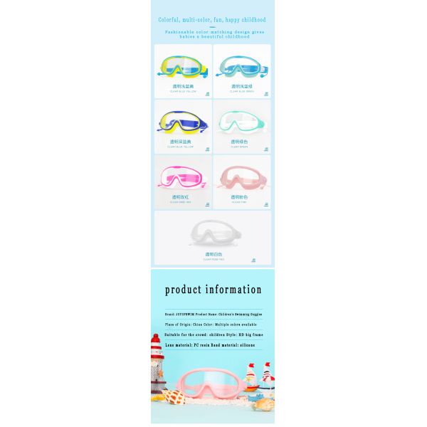 Wholesale Kids Swimming Goggles with Anti-Fog UV Protection and Silicone Comfort for Competitive Swimming