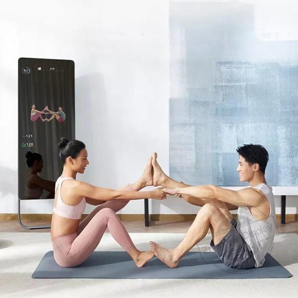 43inch Capacitive Touchscreen Magic Fitness Mirror With Virtual Trainer And Personalized Workouts