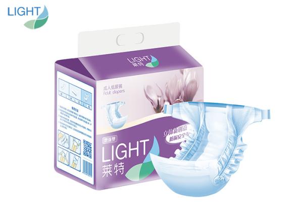 Arc Shaped XL 1500ML Disposable Adult Diapers For Incontinence
