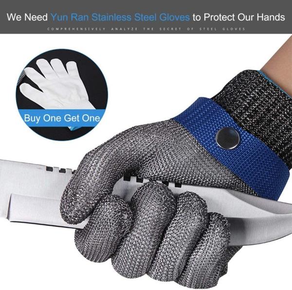Level 9 Stainless Steel Wire Metal Mesh Gloves 9'' 10'' 11''