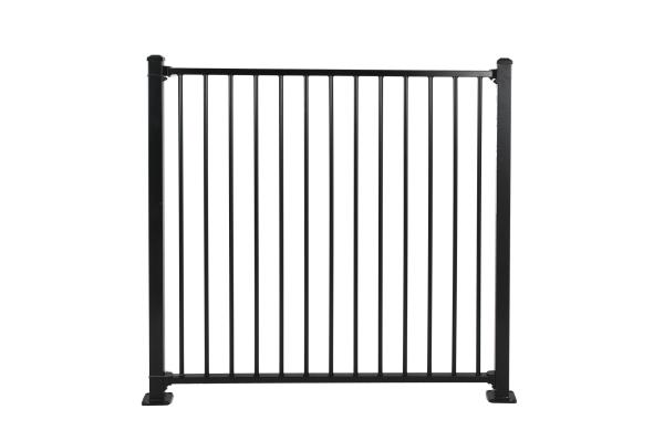 1.1m Tall Tubular Steel Fence Panels Black Powder Coated Galvanized