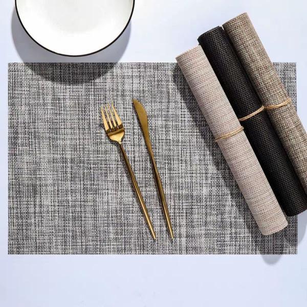 Decorative Dining Room Table Mats Luxury PVC Table Mats For Hotel Restaurant