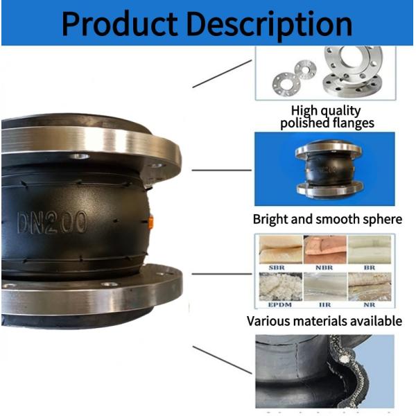 Фитинги из нержавеющей стали из односферной резины для воздушных носителей и стандарта DIN Flange