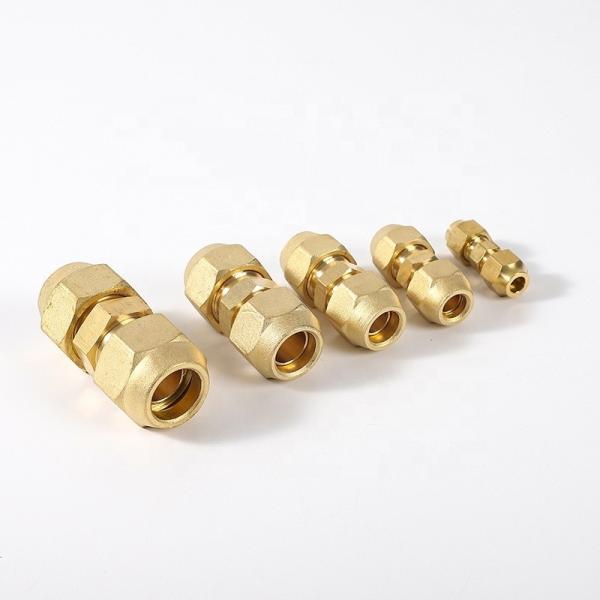 CA360 Brass Male Female Compress Double Barrel Tube Union Straight Fitting Suitable for Temperature Range -65°F to 250°F