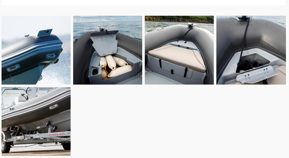 Small Size 350cm Aluminum Rib Boat Durable Impermeable With Front Locker