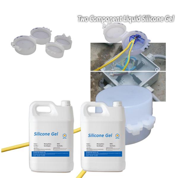 high temperature electrical insulation Clear Hard waterproof cable junction box silicoen gel
