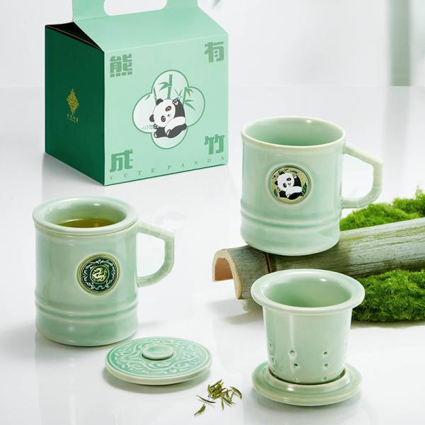 Pronto para envio em estoque 550ml caneca de porcelana com decal pintado à mão
