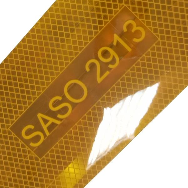 Las bandas de cinta reflectante para exteriores SASO 2913 Amarillo Naranja OEM
