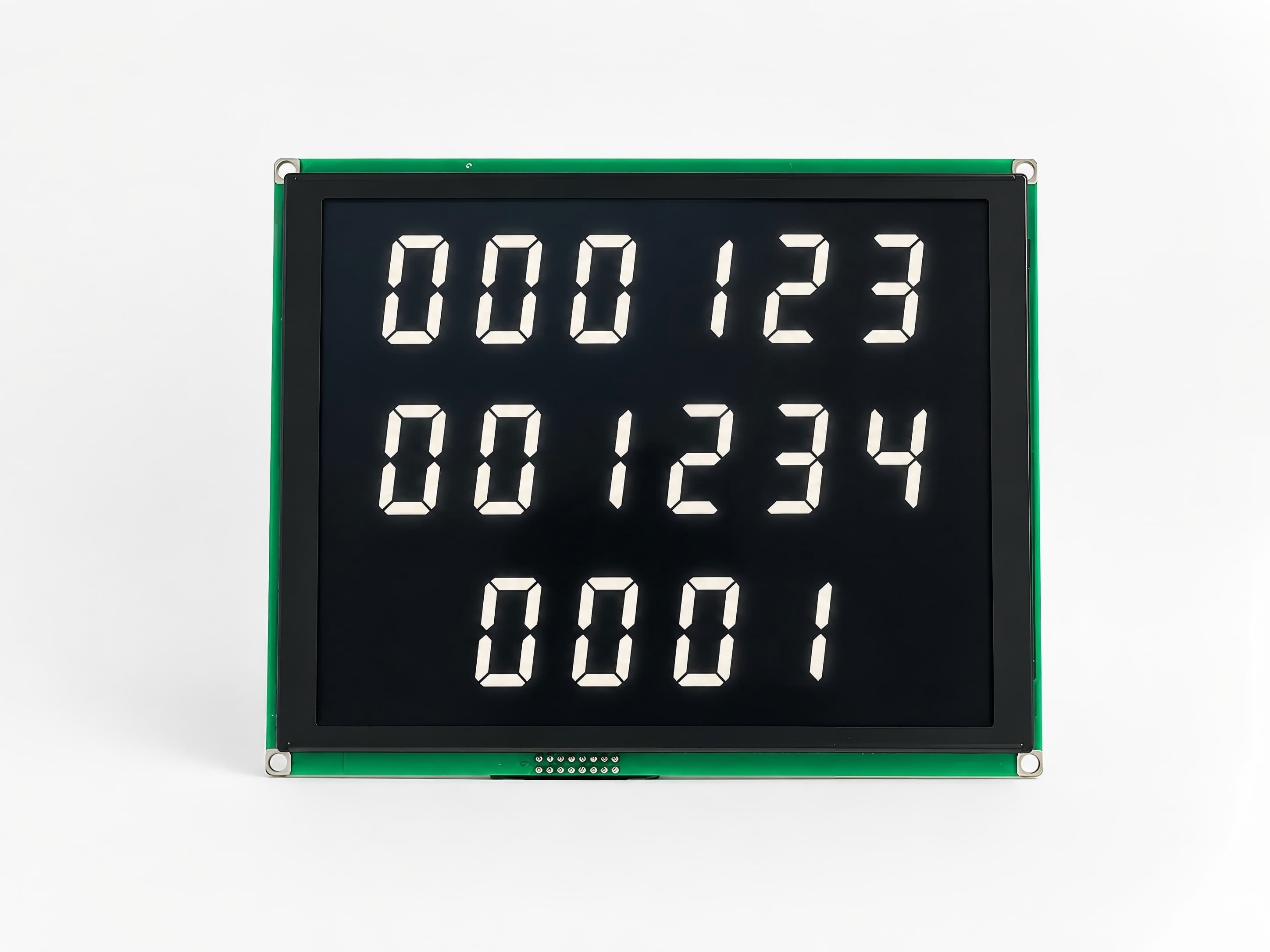 16 Digit HTN Monochrome Segment LCD Display Module with HT1621 Controller 5V 16 Pin for Industrial Meters