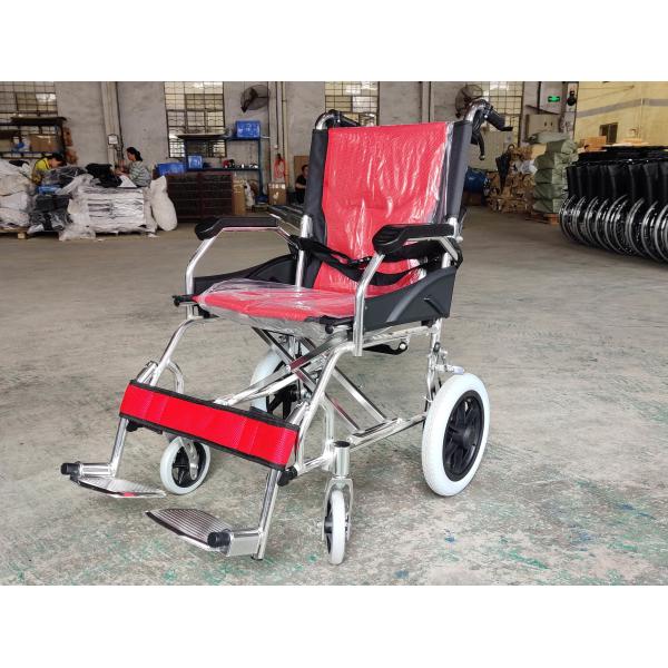 Compact Lightweight Aluminum Manual Wheelchair With Solid Rear Wheel