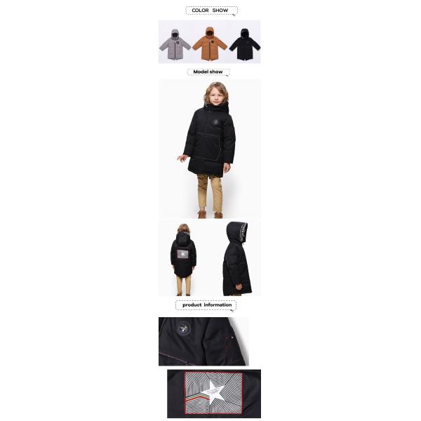 Cheap Boys Clothes Winter Keep Warm Coat Go Outdoors Windproof Padded Kids Winter Long Boys Hooded Down Jacket
