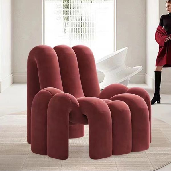 Leather Wood Metal Mid Century Modern Danish Lounge Chaise Velvet Living Room Chairs MOYI Cafe Bedroom Accent Furniture