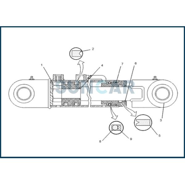 Уплотнение штанги U-чашки уплотнения CA5J8200 5J-8200 5J8200 приспосабливает затяжелитель колеса бульдозера C-A-T