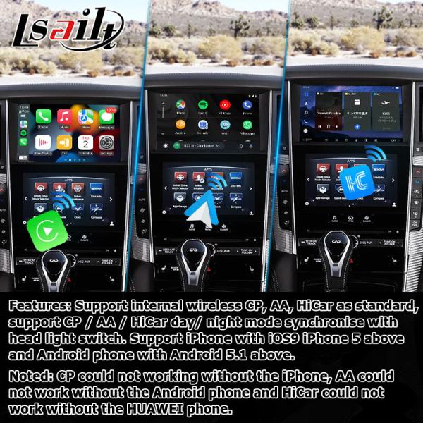 Interfaz GPS CarPlay, interfaz de caja de navegación Android 13 de 8+128GB para Infiniti Q50 / Q60