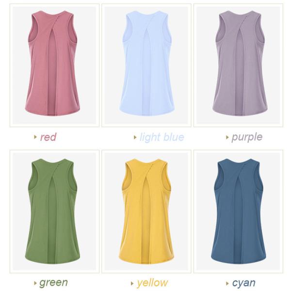 Верхние части йоги дам кожи дружелюбные перевязывают задние свободные безрукавные верхние части танка йоги