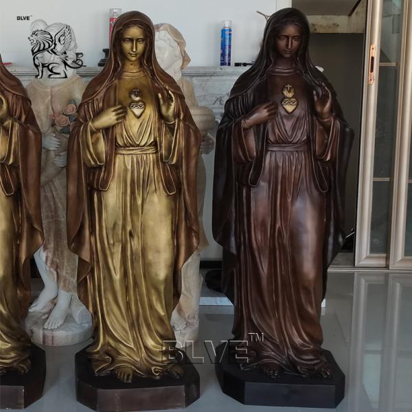 Bronze Virgin Mary Statue Sculpture Life Size Catholic St Mary Metal Religious Statues Factory Spot Goods