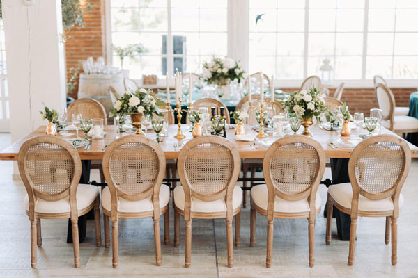 Банкет свадьбы Hall предводительствует для арендной круглой задней части деревянного Луис тросточки 50x55x91cm